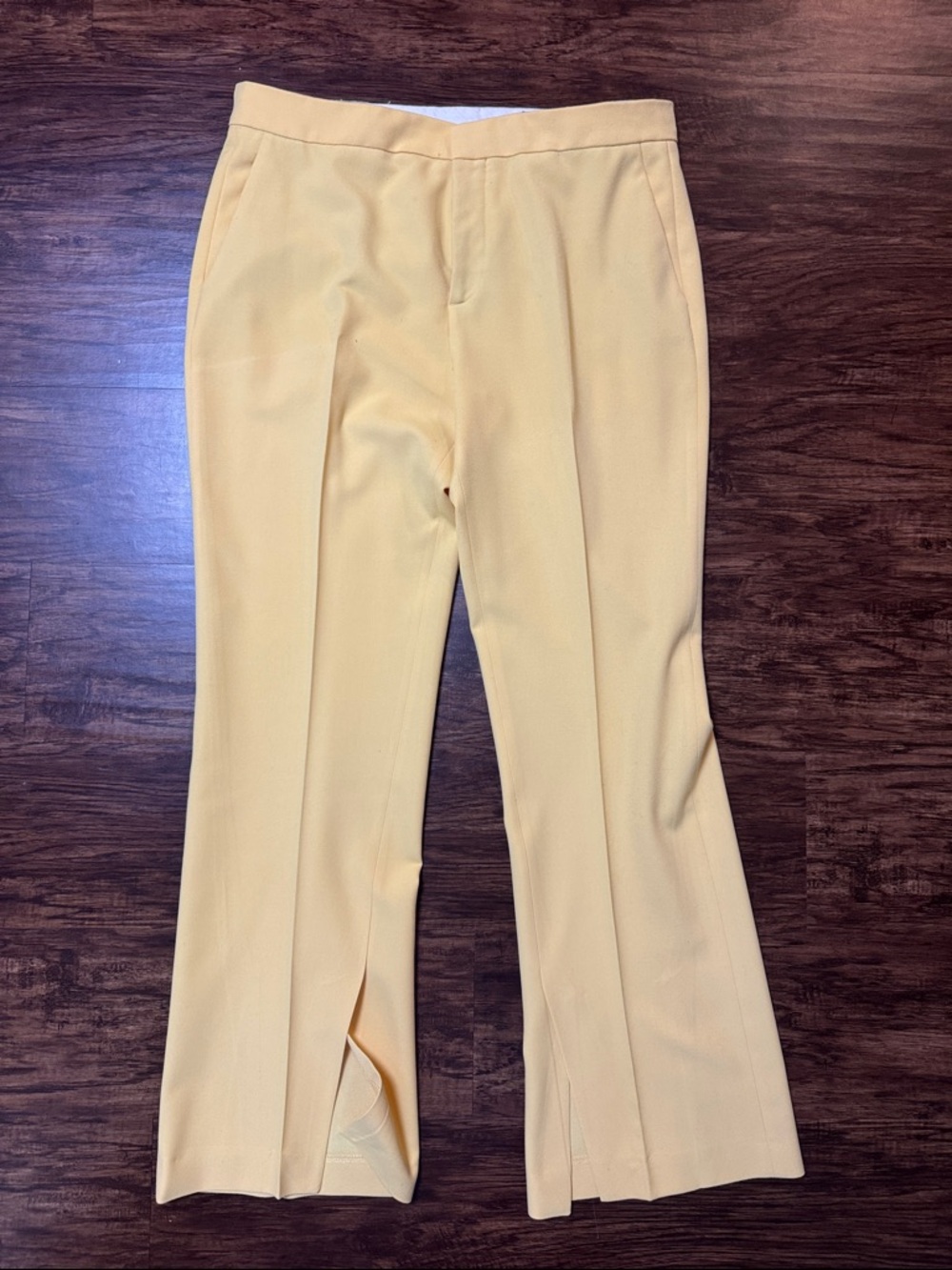 Zara Wide-Leg Pants in Vibrant  Yellow